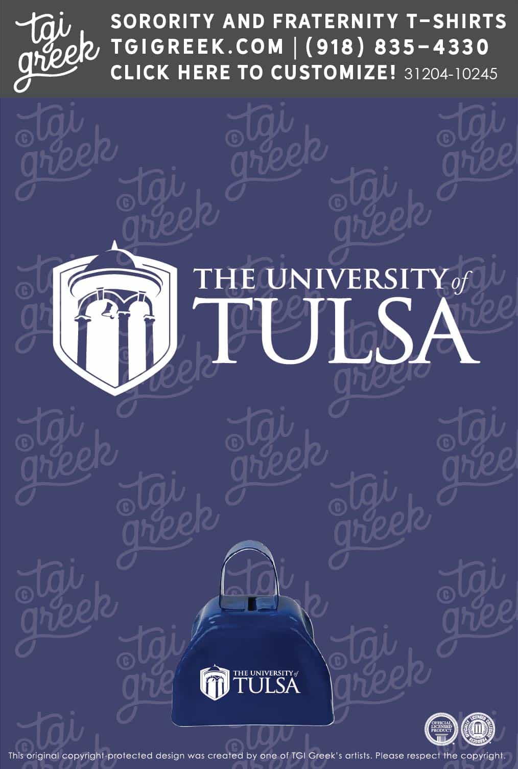 Tulsa University – Cowbells