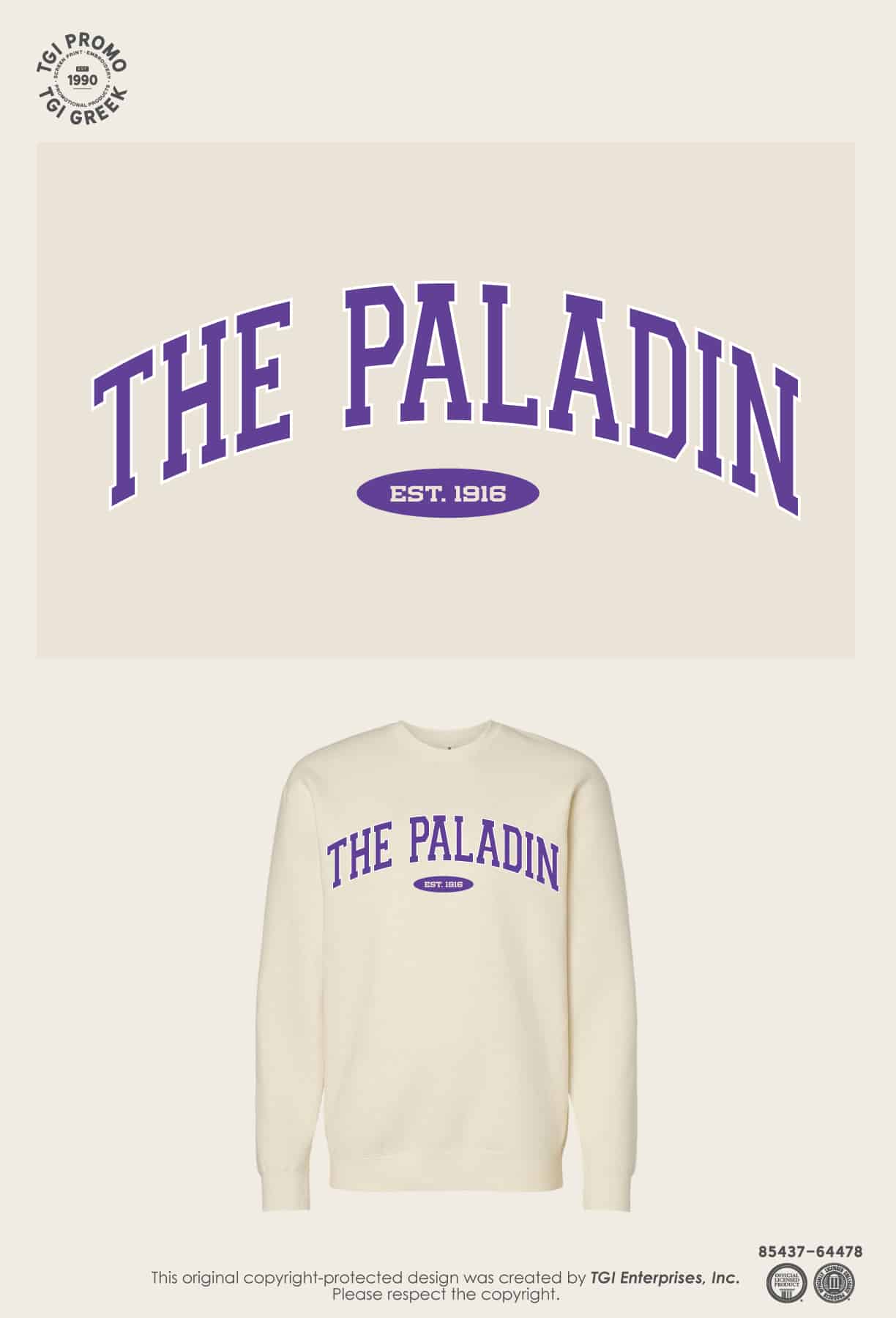 Furman University – The Paladin Crewneck