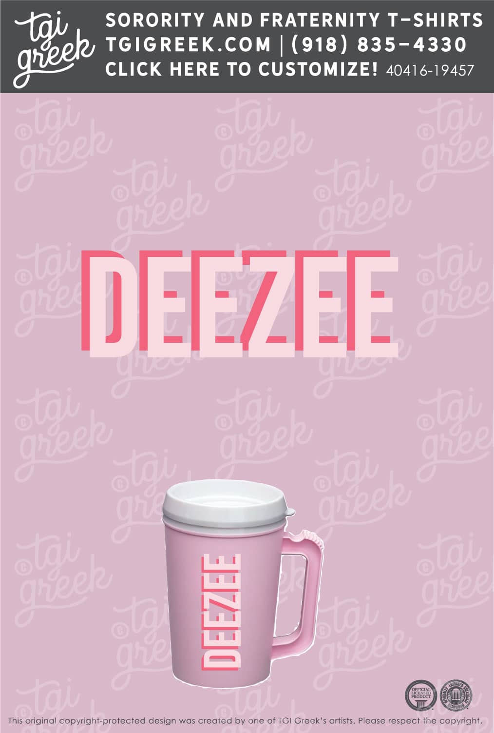 Francesca’s – Delta Zeta Colorful Mug