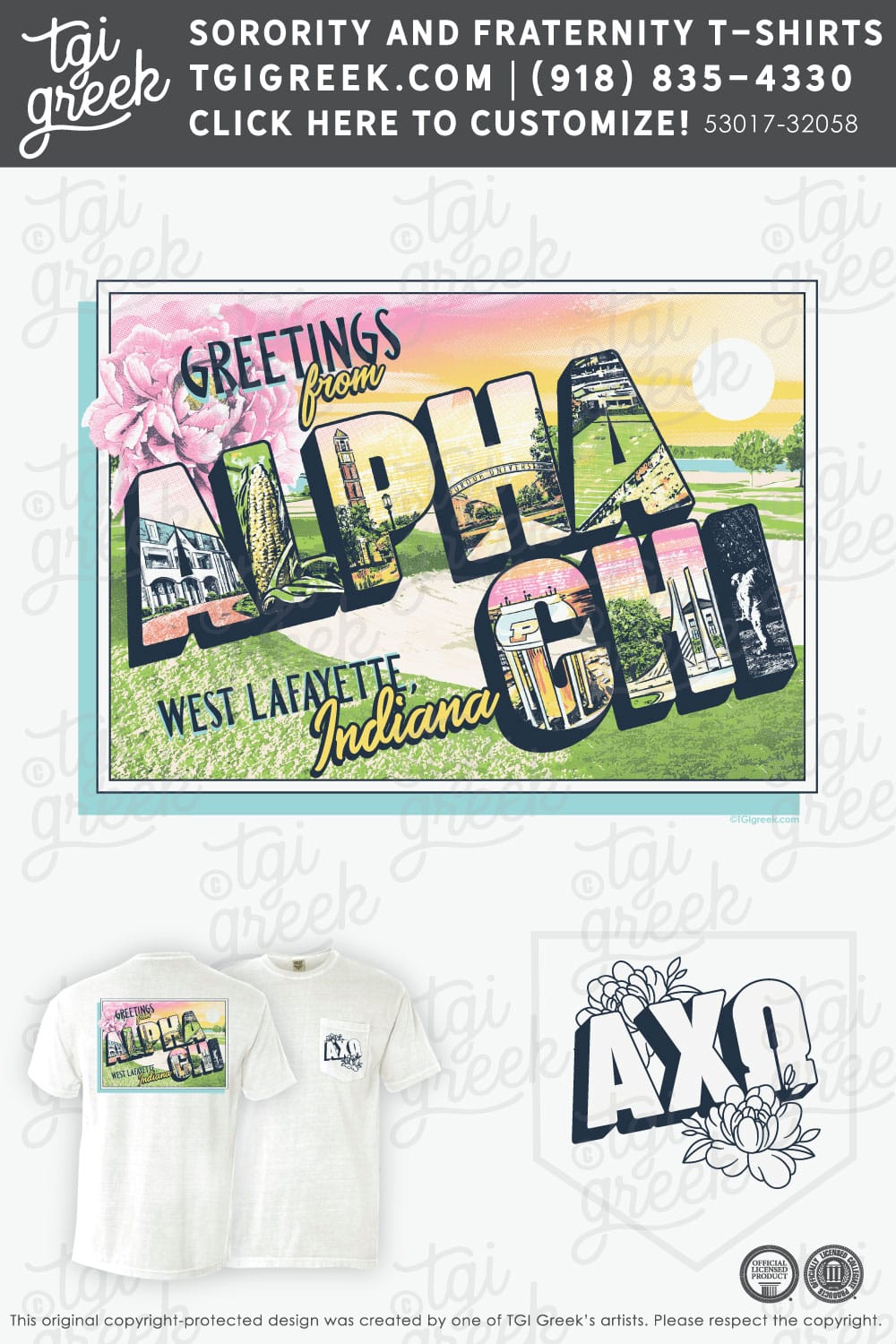 Alpha Chi Omega – PURD Postcard