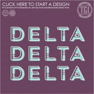 Delta Delta Delta-TGI Offset Font PR
