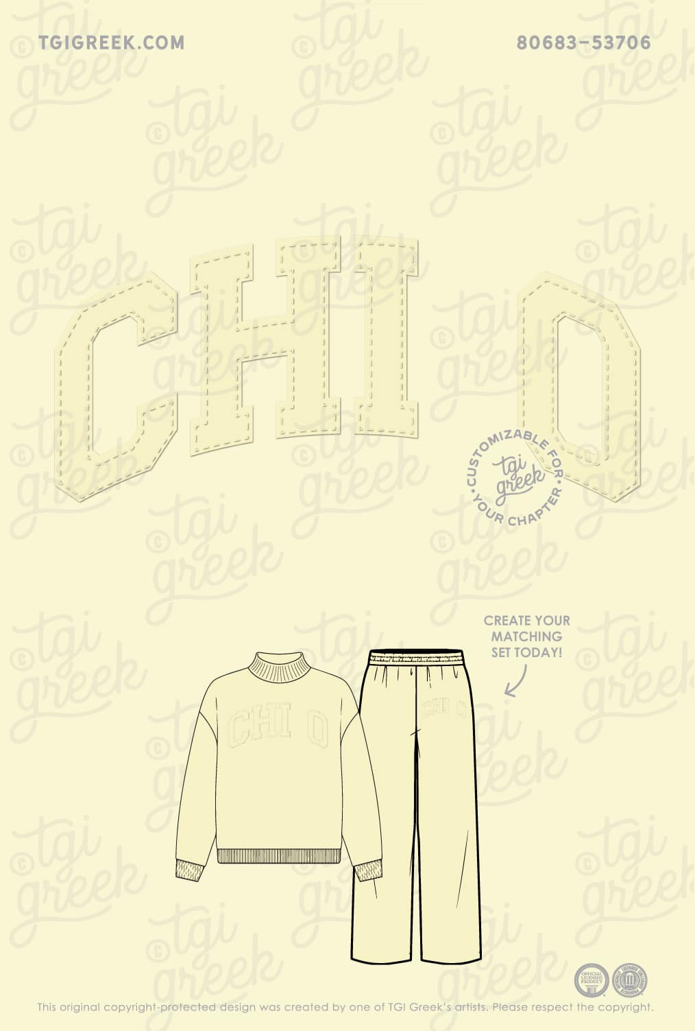 Chi Omega – MIZZ Mock Neck Set