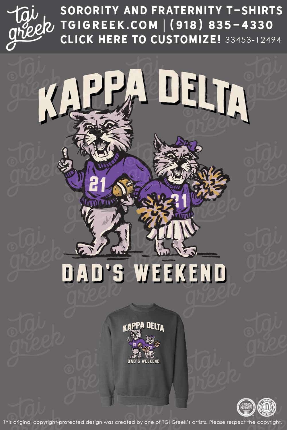 Kappa Delta – KSU Dads Crewneck