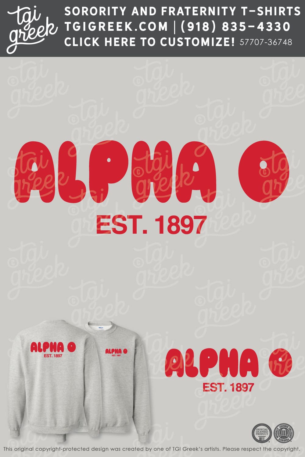 Alpha Omicron Pi – IASU Sweat Set Crewneck