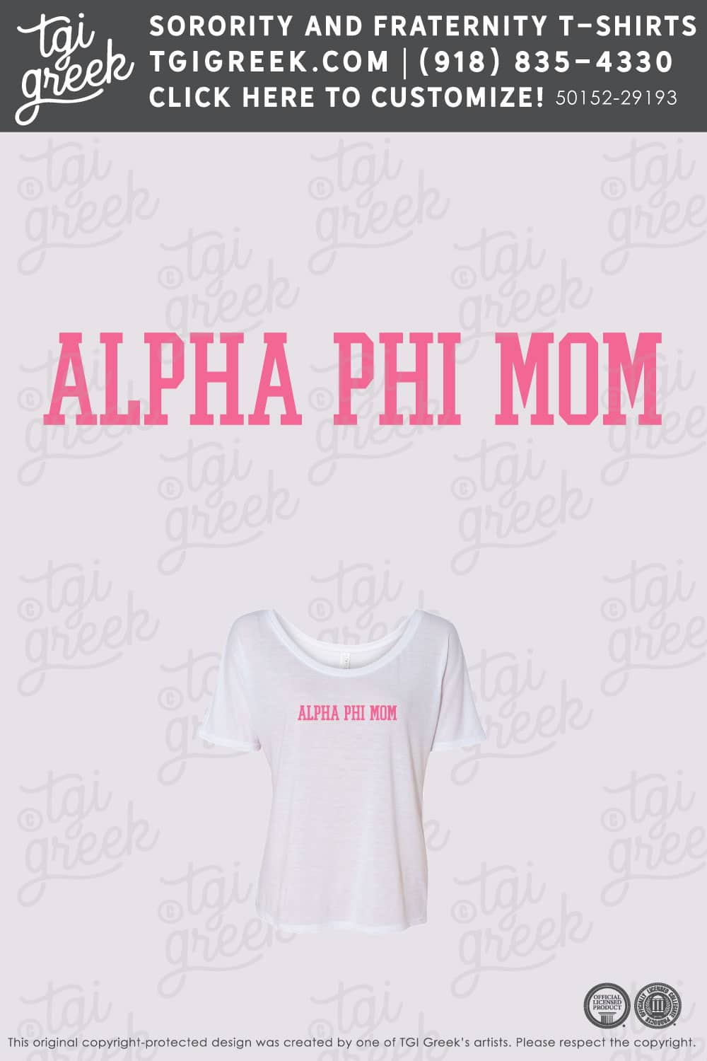 Alpha Phi – OU Mom Tee Simple