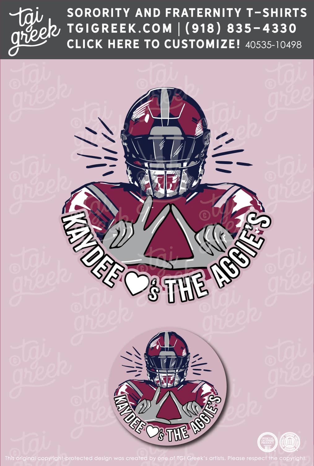 Kappa Delta – TAMU Game Day Sticker