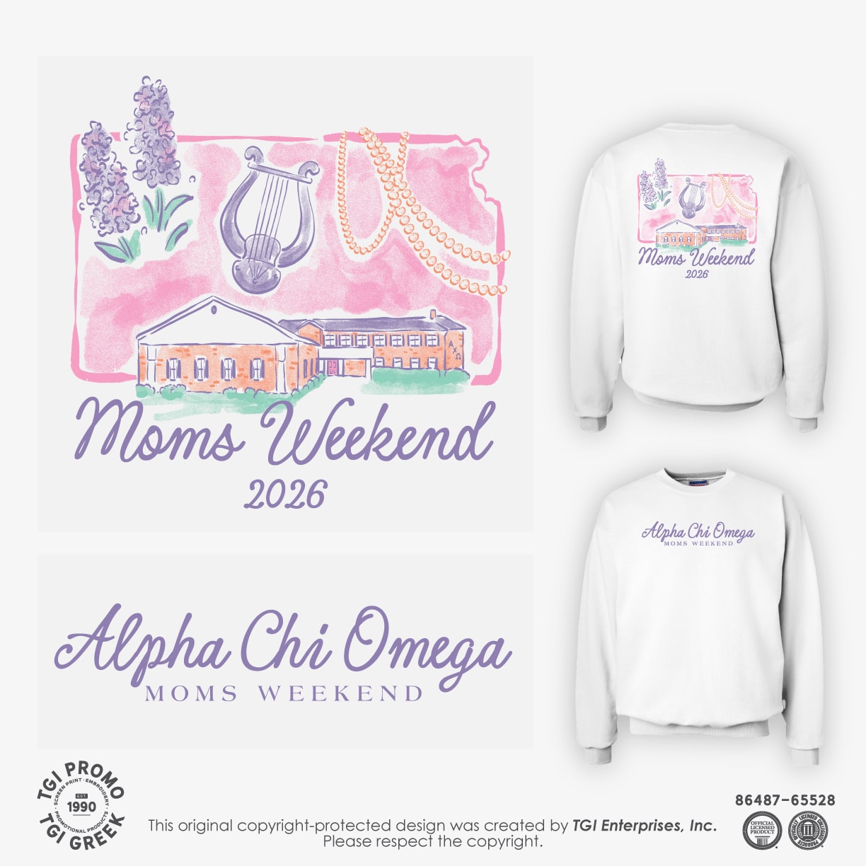 Alpha Chi Omega – MKS Mom’s Weekend Crewnecks