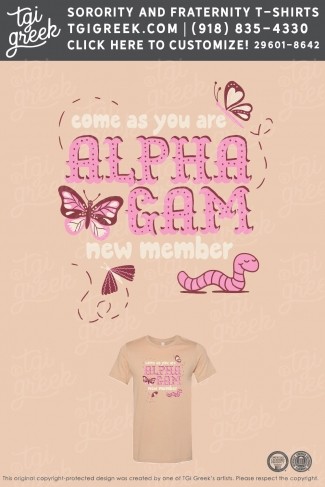 TGI – Alpha Gamma Delta New Member Butterfly