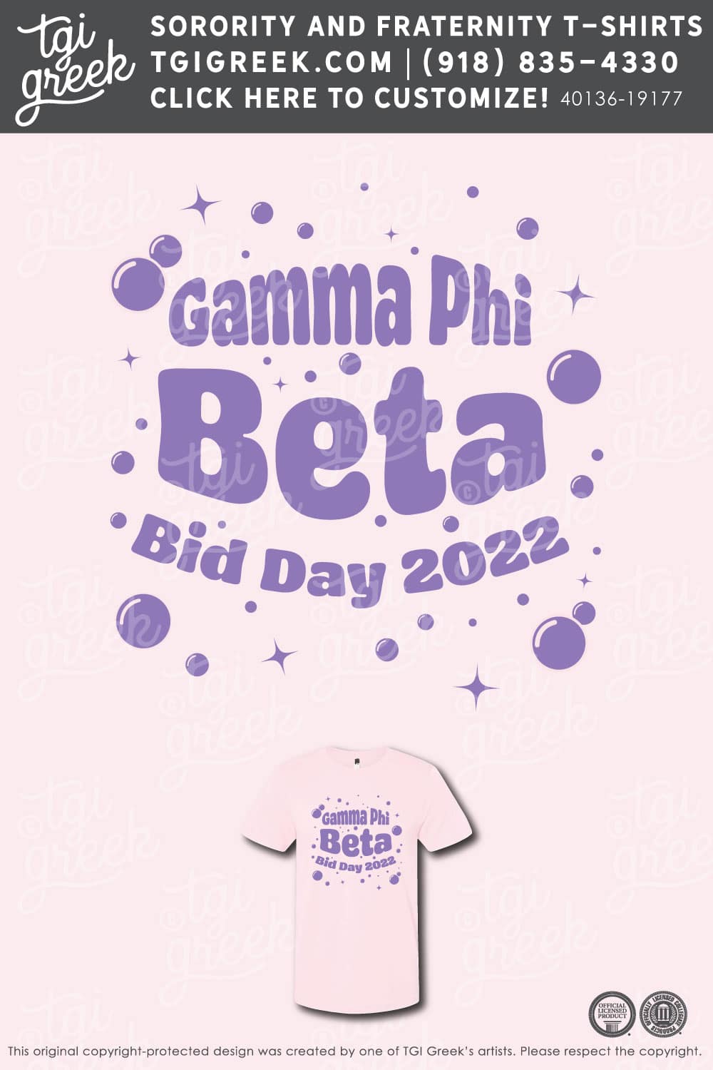 Gamma Phi Beta – JU Bid Day Jersey
