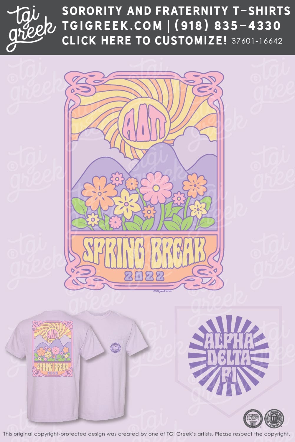 Alpha Delta Pi – TULA Spring Break Purple
