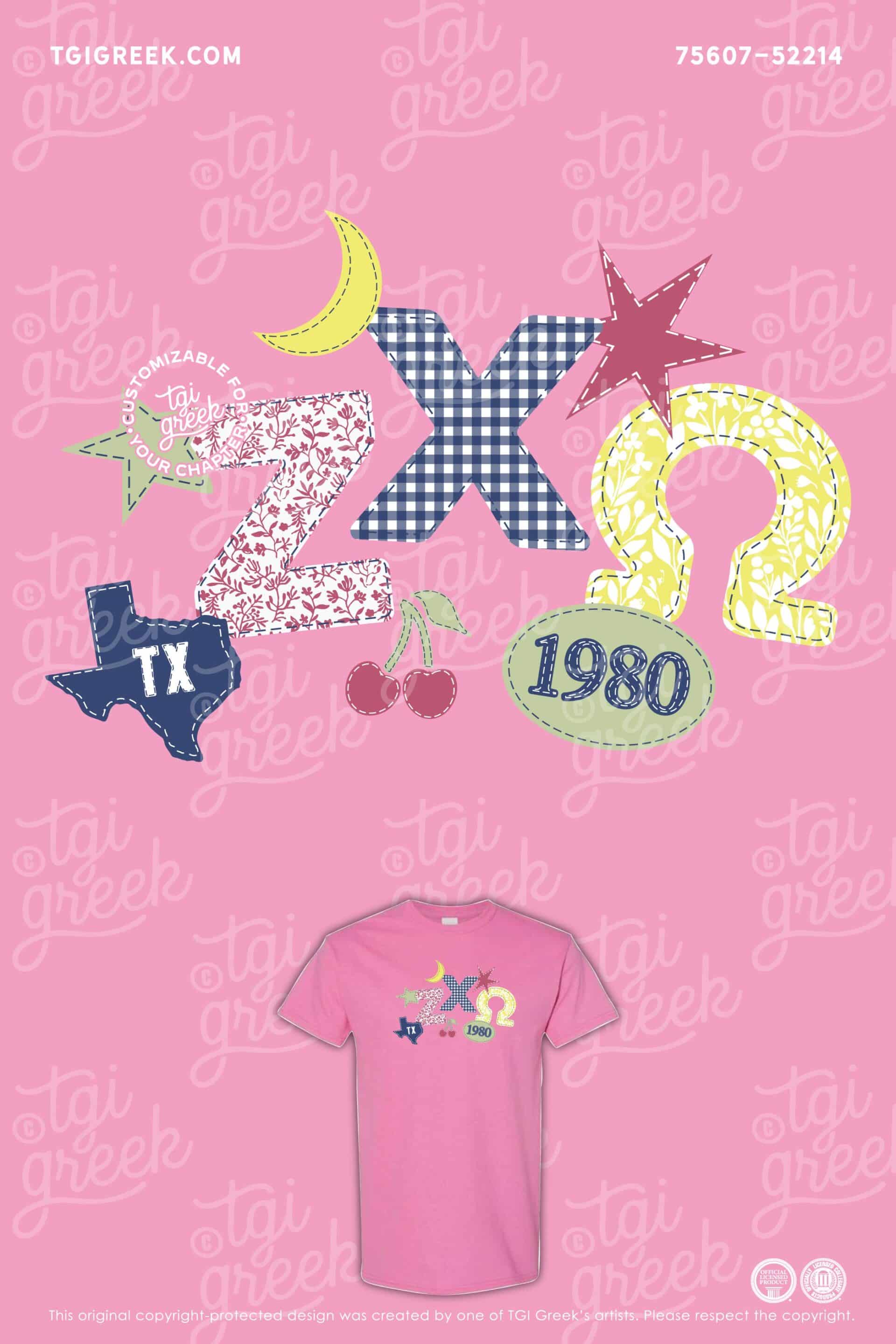 Zeta Chi Omega – AC Patchwork Shirts