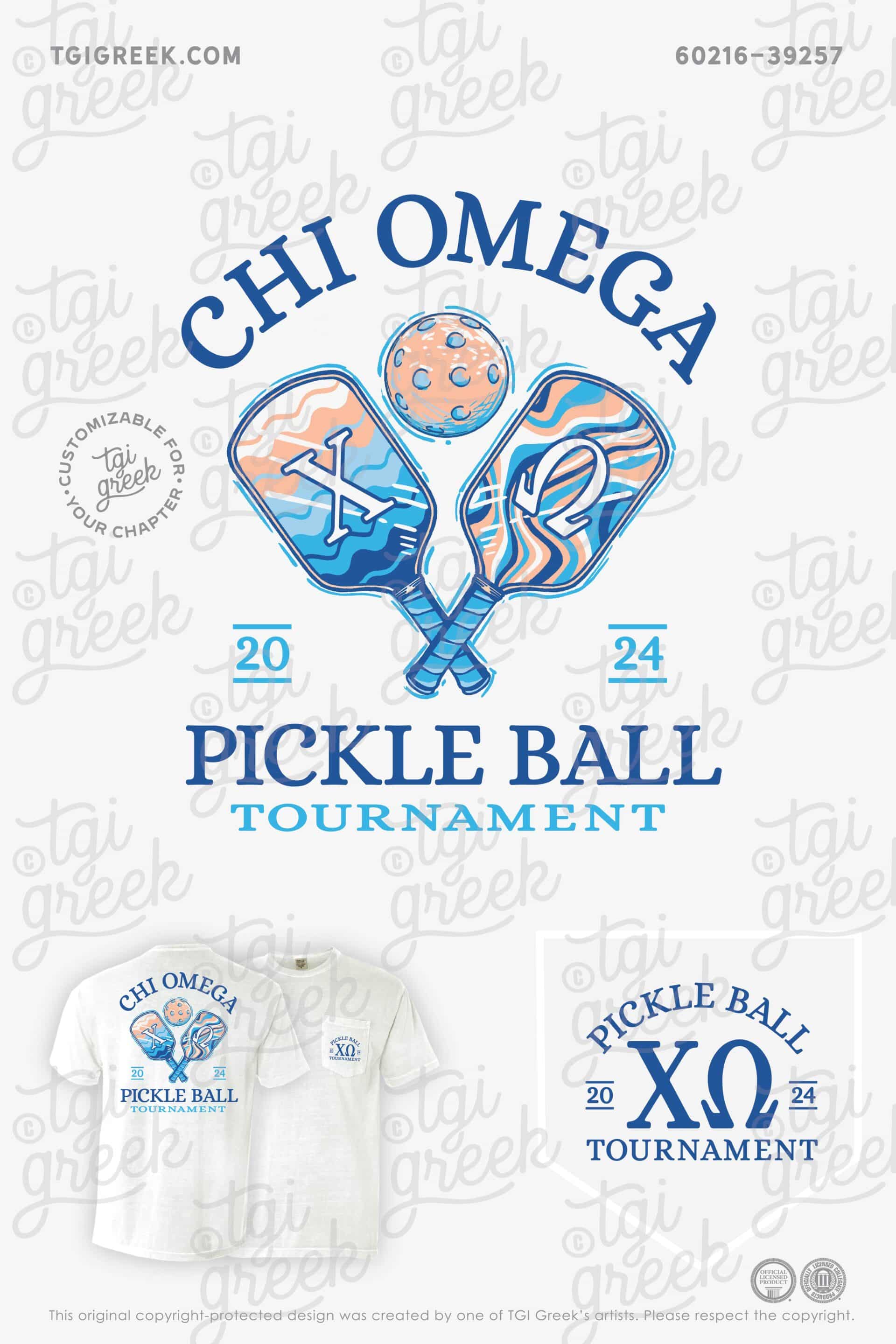Chi Omega – GSU Pickleball Shirt
