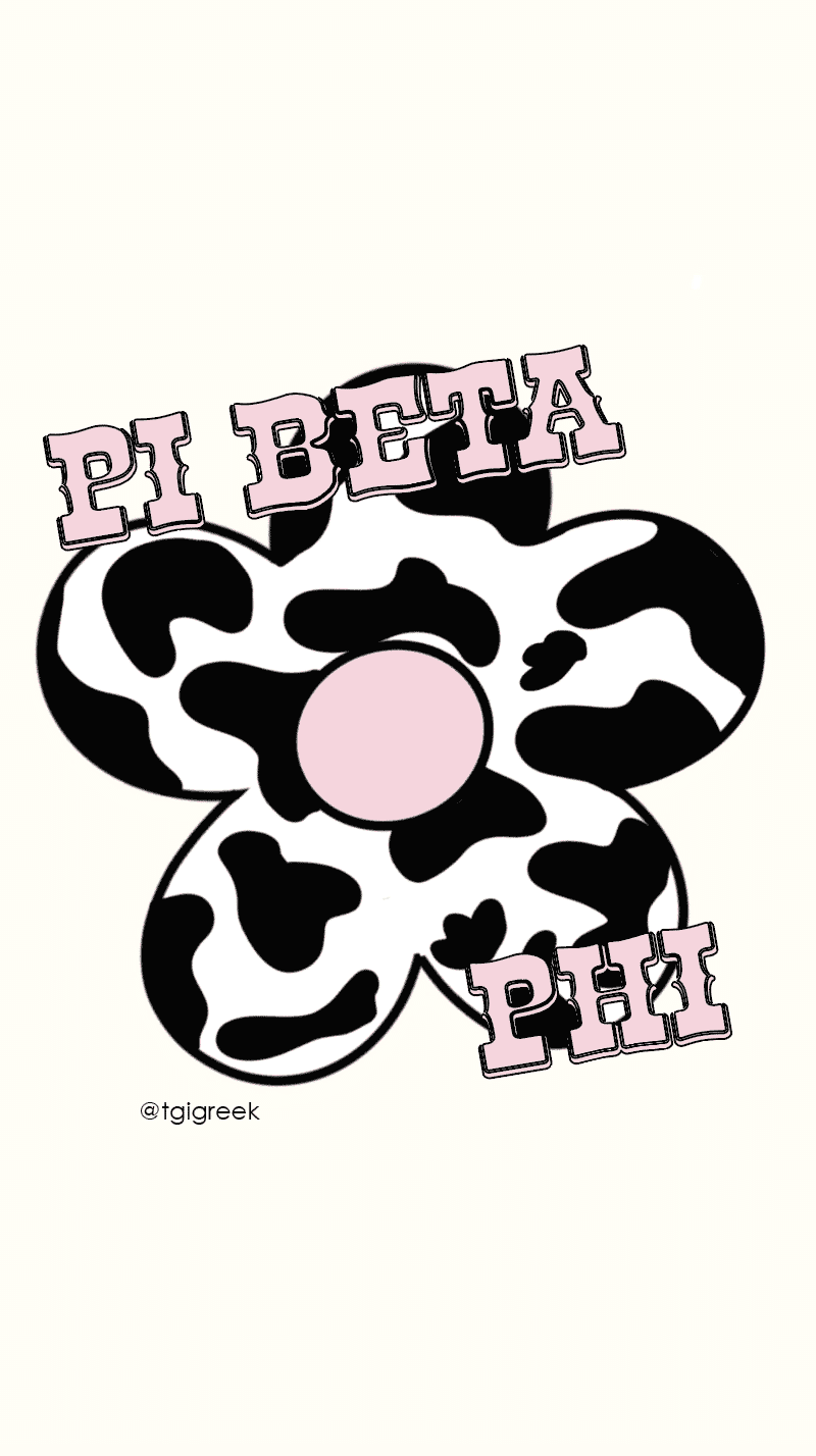 Pi Beta Phi – Cow Print Flower
