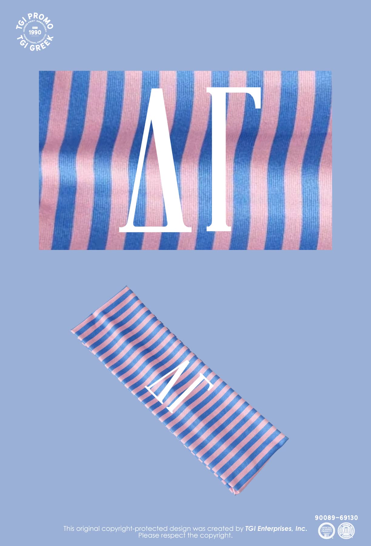 Delta Gamma – TGI Greek New Stock Stripe Headband