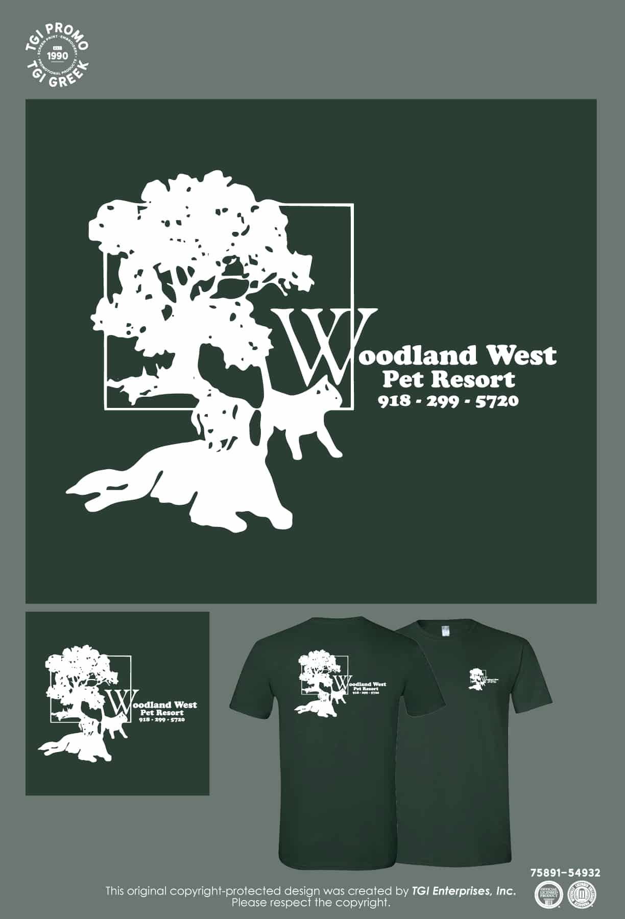 Woodland West Pet Resort – Uniform Tees