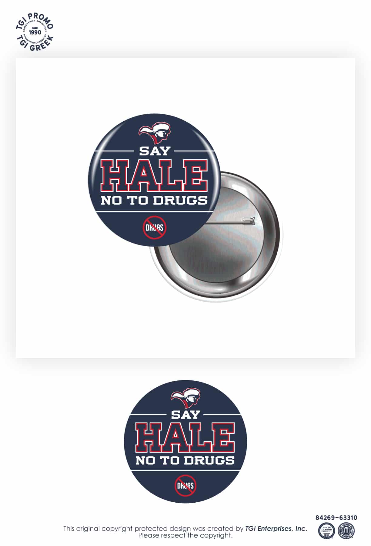 Tulsa Public Schools – Hale Drug Free Button