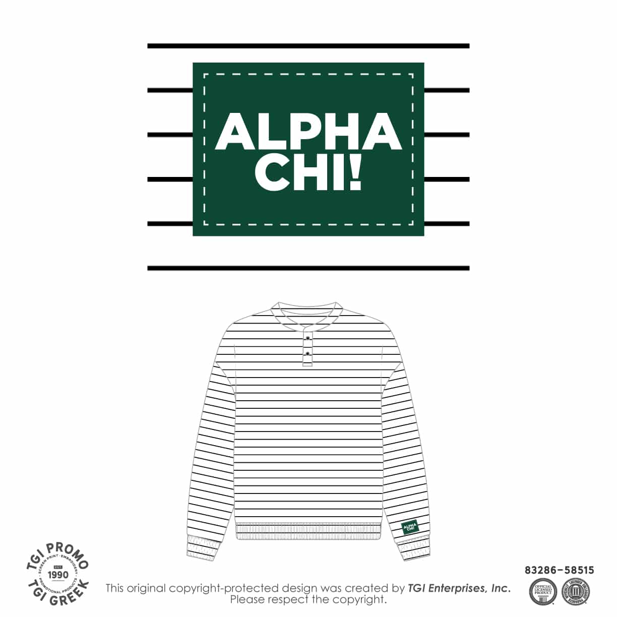 Alpha Chi Omega – OU Henley Striped