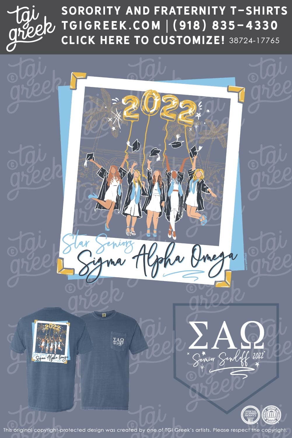 Sigma Alpha Omega – UNCW Senior Sendoff – Blue