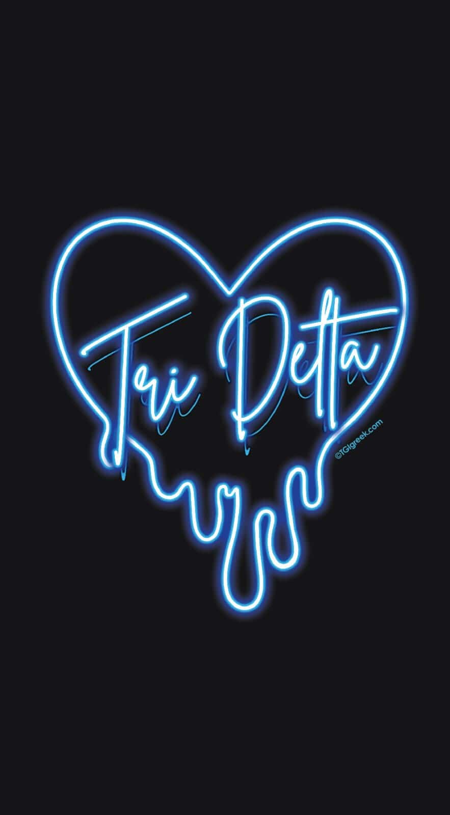 Tri Delta  Drippy Heart Wallpaper
