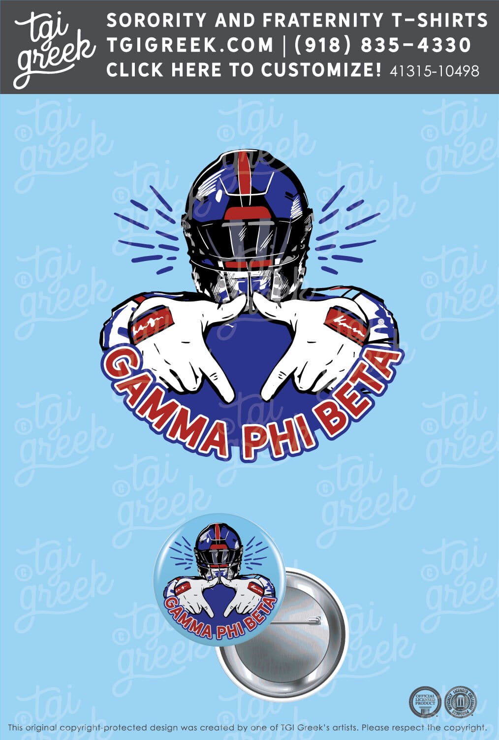 Gamma Phi Beta – KU Button Sign