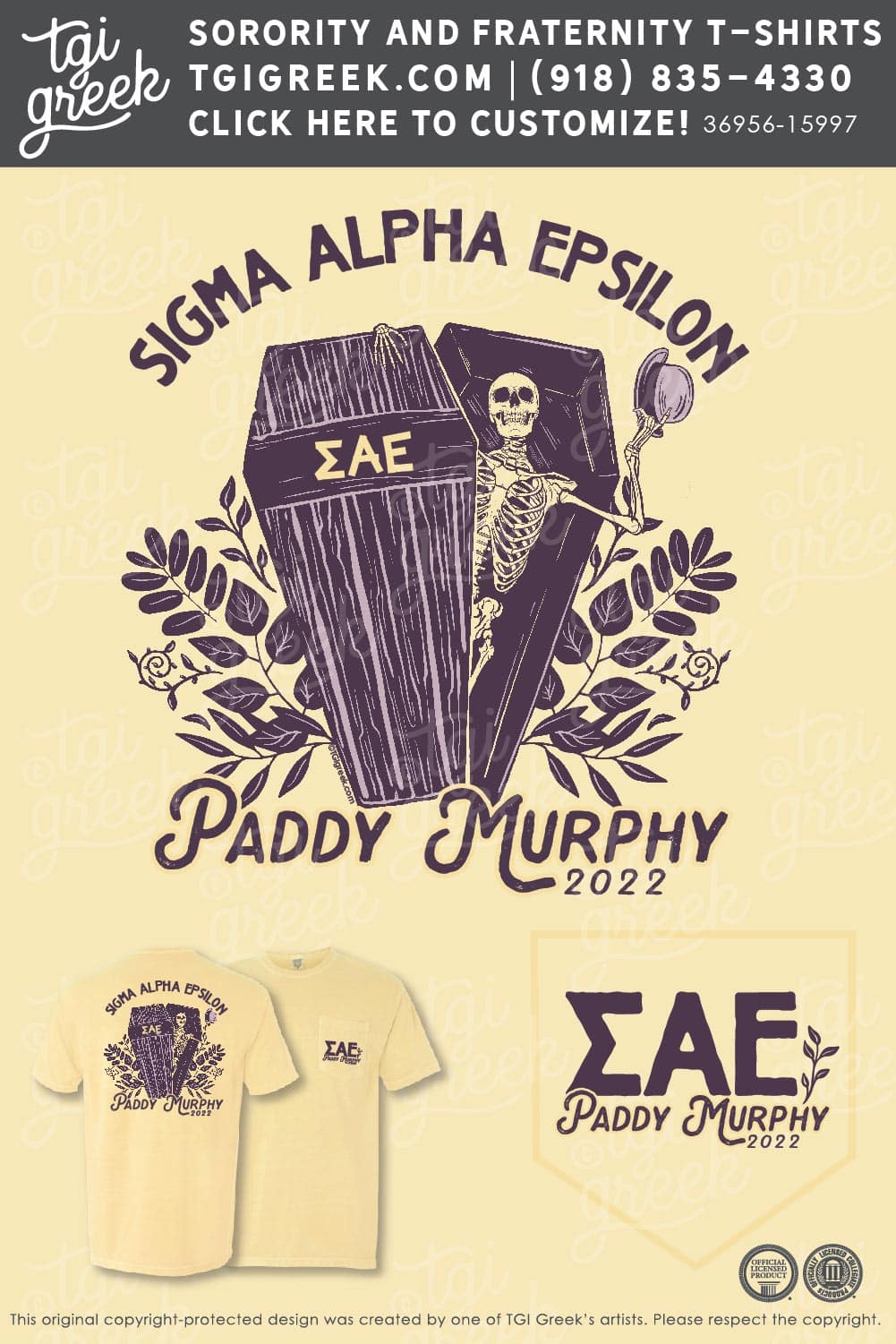Sigma Alpha Epsilon – UNFL Paddy Murphy Coffin