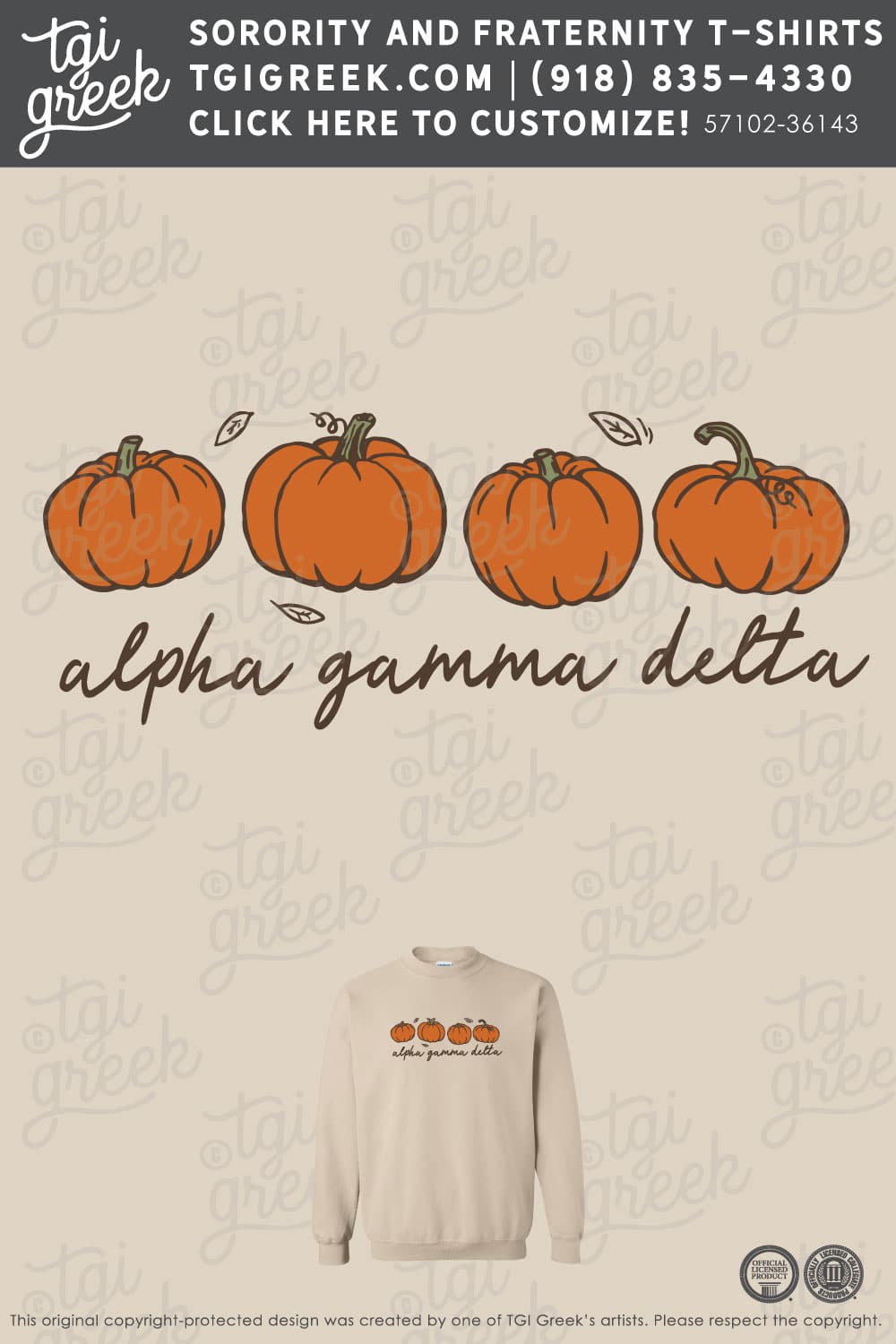 Alpha Gamma Delta – MONT Pumpkin Sweatshirt