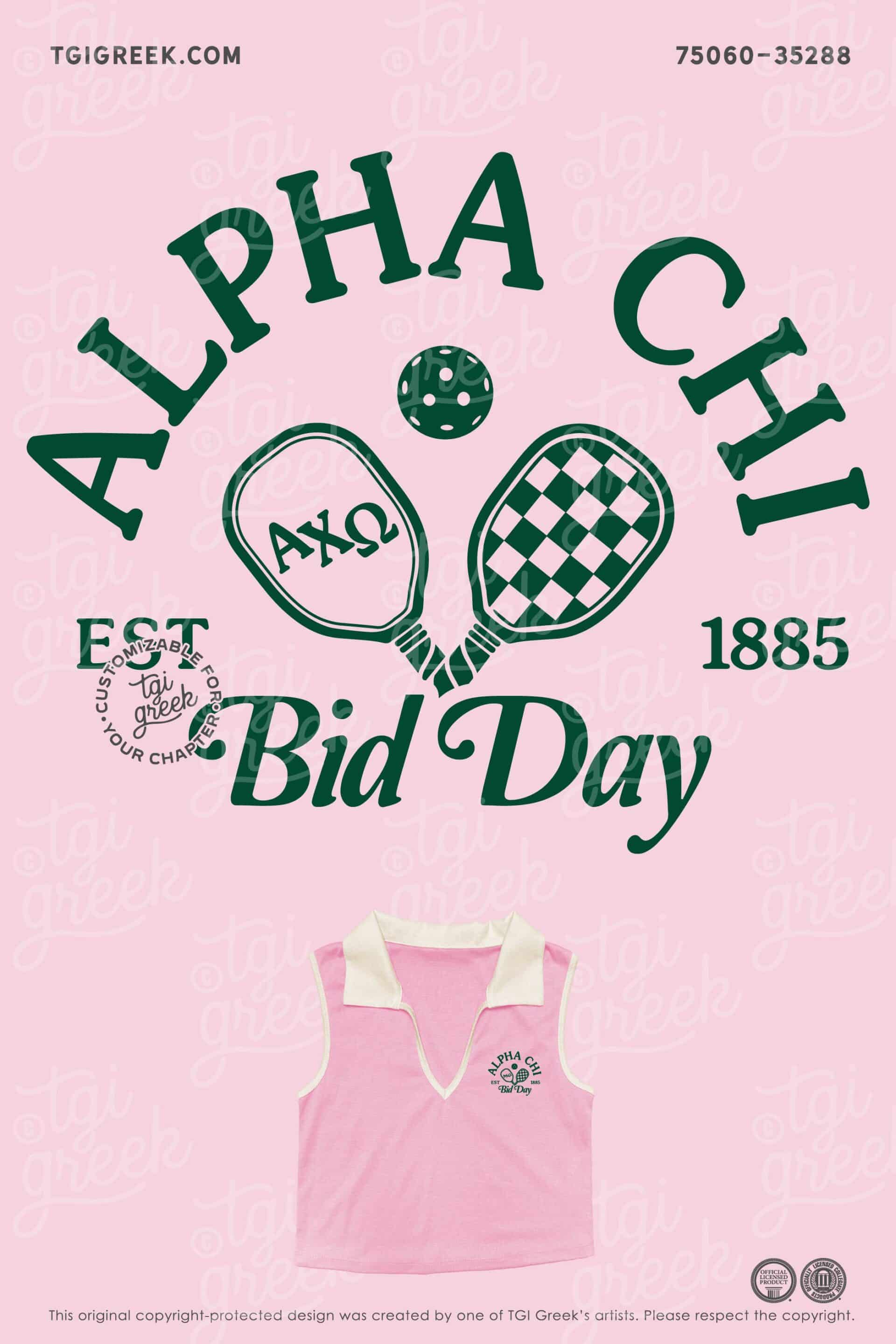 Alpha Chi Omega – TGI Country Club Bid Day Tank