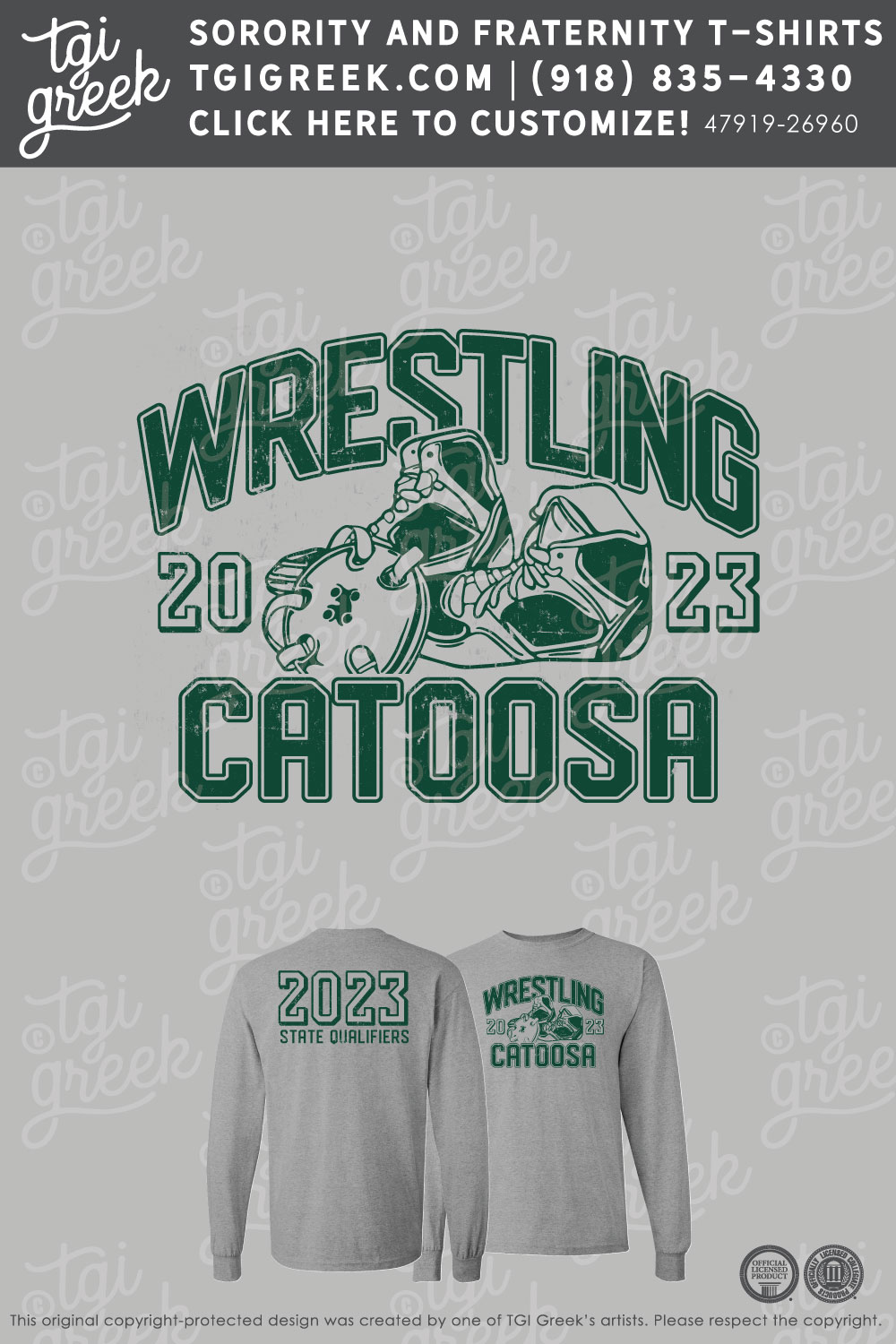 Catoosa HS – Wrestling State 2023 Tee