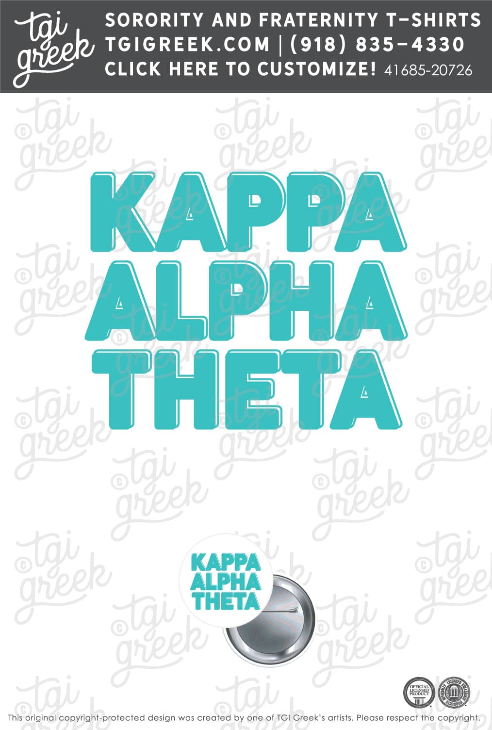 Kappa Alpha Theta – EKU Free Buttons