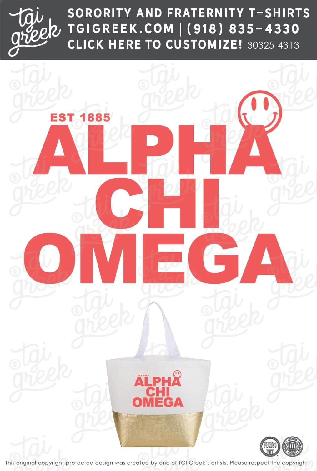 Alpha Chi Omega – KSU Bid Day Gifts Totes