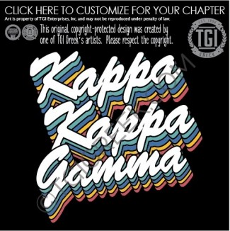 TGI – Kappa Kappa Gamma Stacked Script