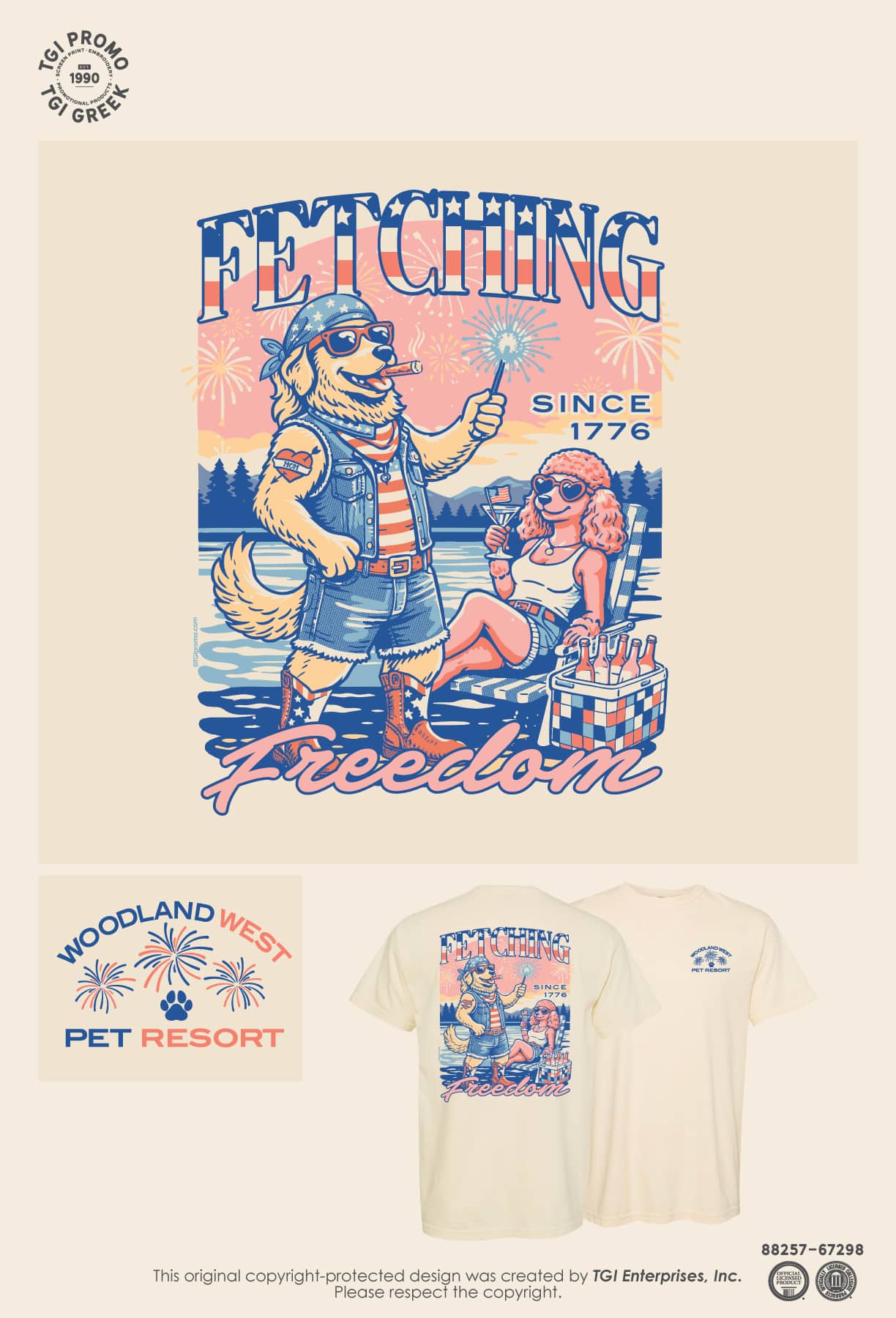 Woodland West Pet Resort – Fourth of July Tee