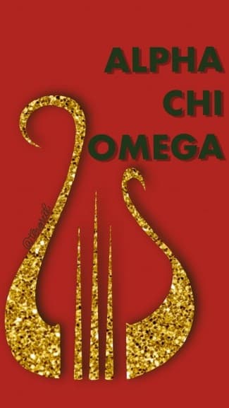 Alpha Chi Omega Glitter Phone Background
