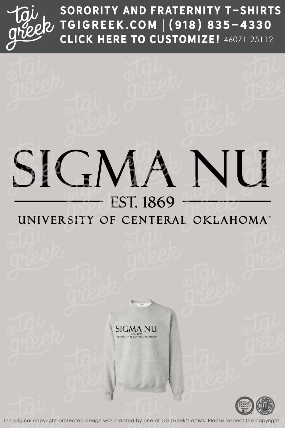 Sigma Nu – UCO Sweatshirt