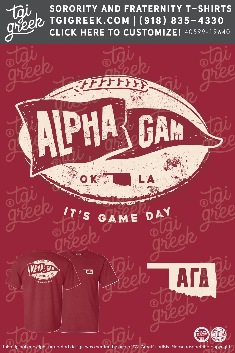 Alpha Gamma Delta – TGI Vintage Football Flag