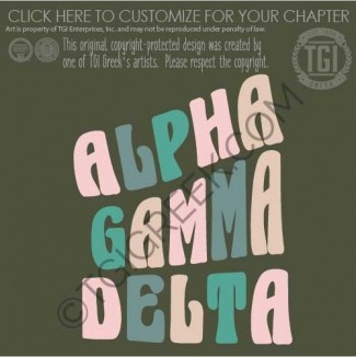 TGI – Alpha Gamma Delta colorful PR