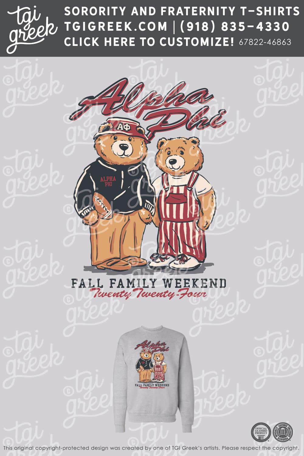 Alpha Phi – OU Family Weekend Crewneck