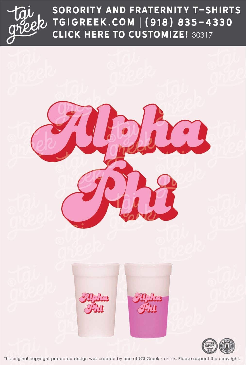 Alpha Phi – KSU Bid Day Cups