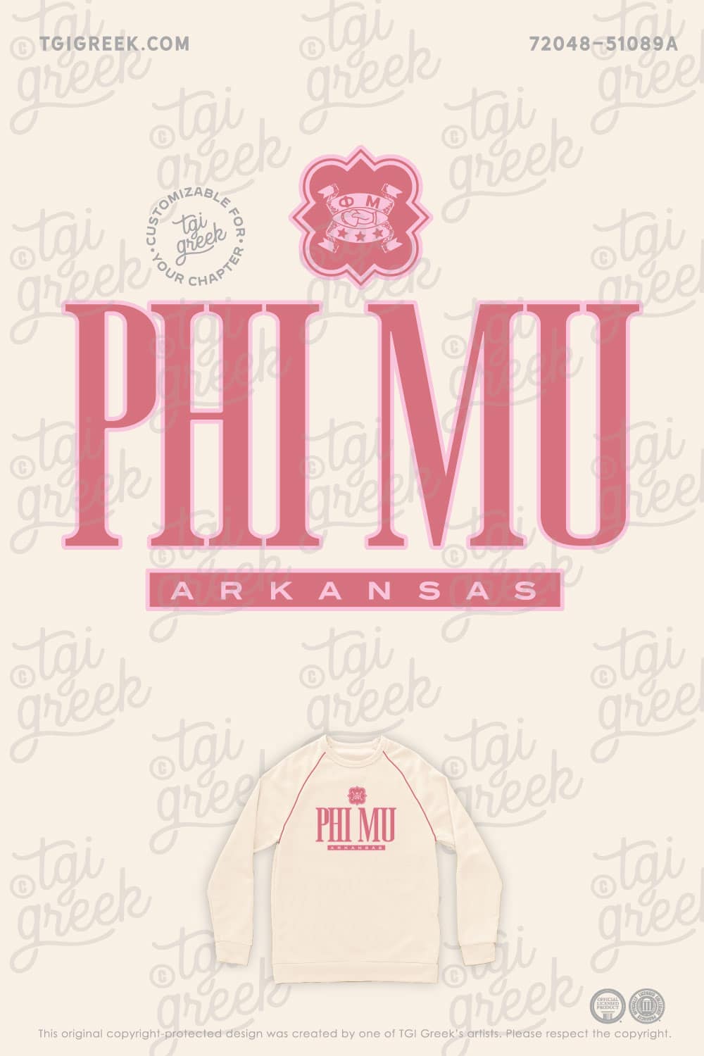 TGI – Phi Mu crest PR