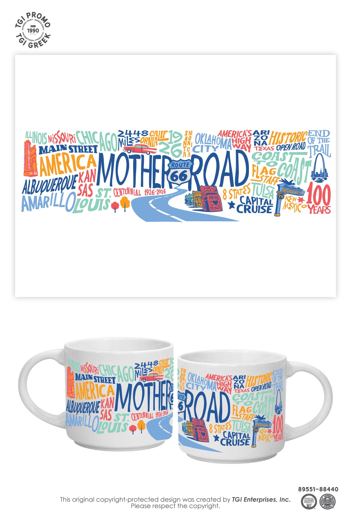 TGI Promo – Cap Cruise Party Zone Mother Road Iconic Mug