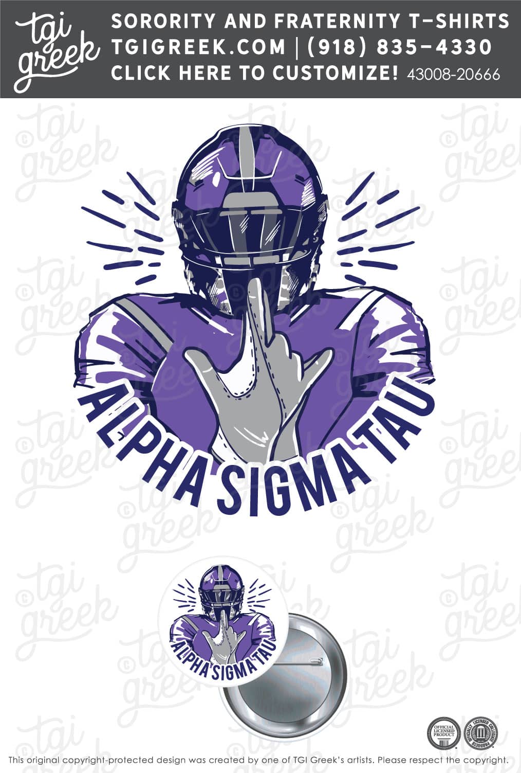 Alpha Sigma Tau – UCA Button A