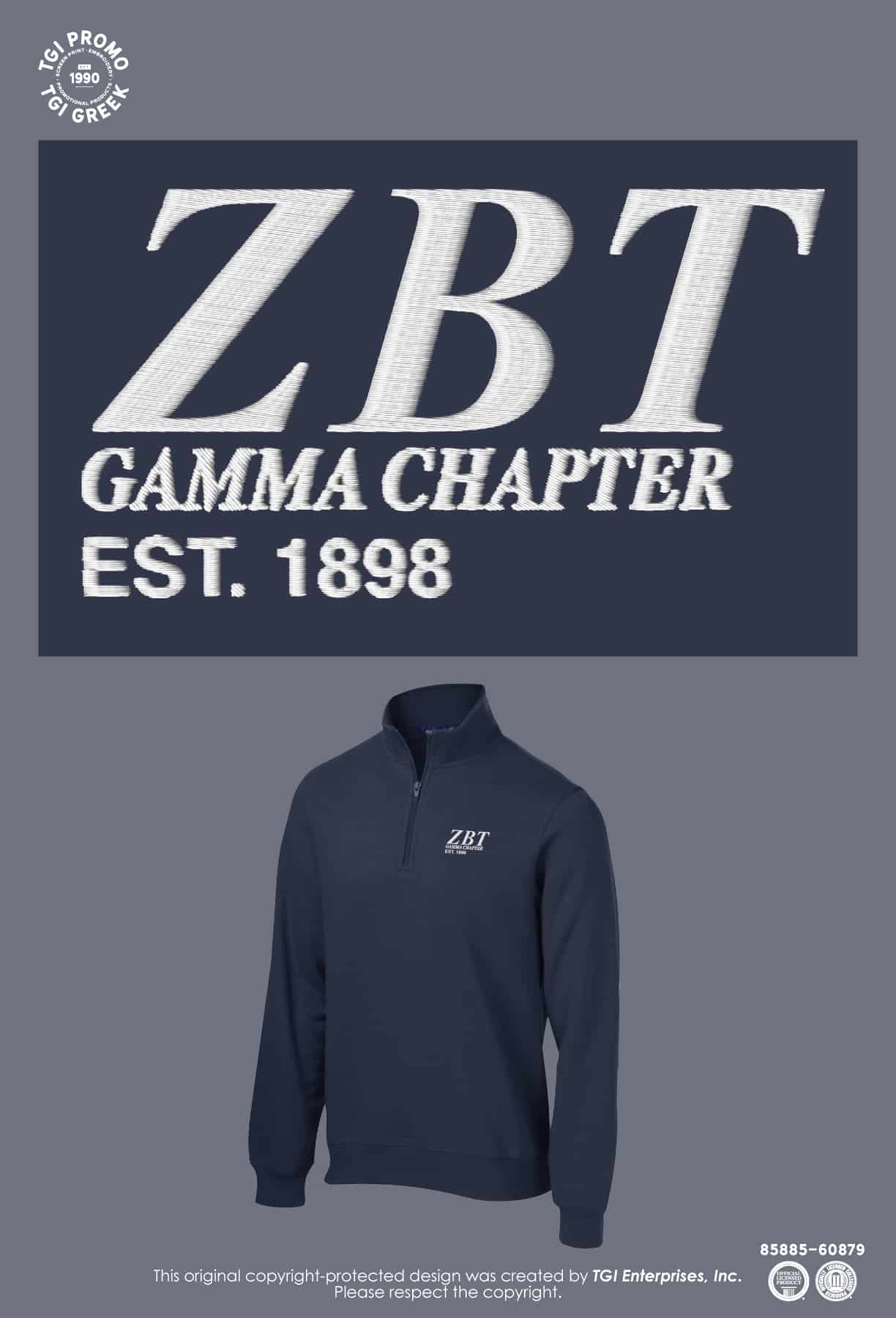 Zeta Beta Tau – NYU Quarter Zip