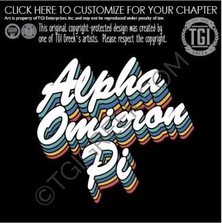 TGI – Alpha Omicron Pi Stacked Script