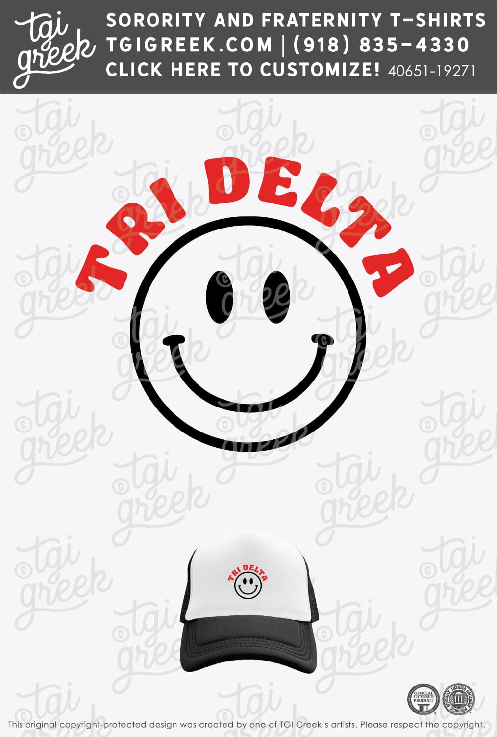 Delta Delta Delta – KU Trucker Hat