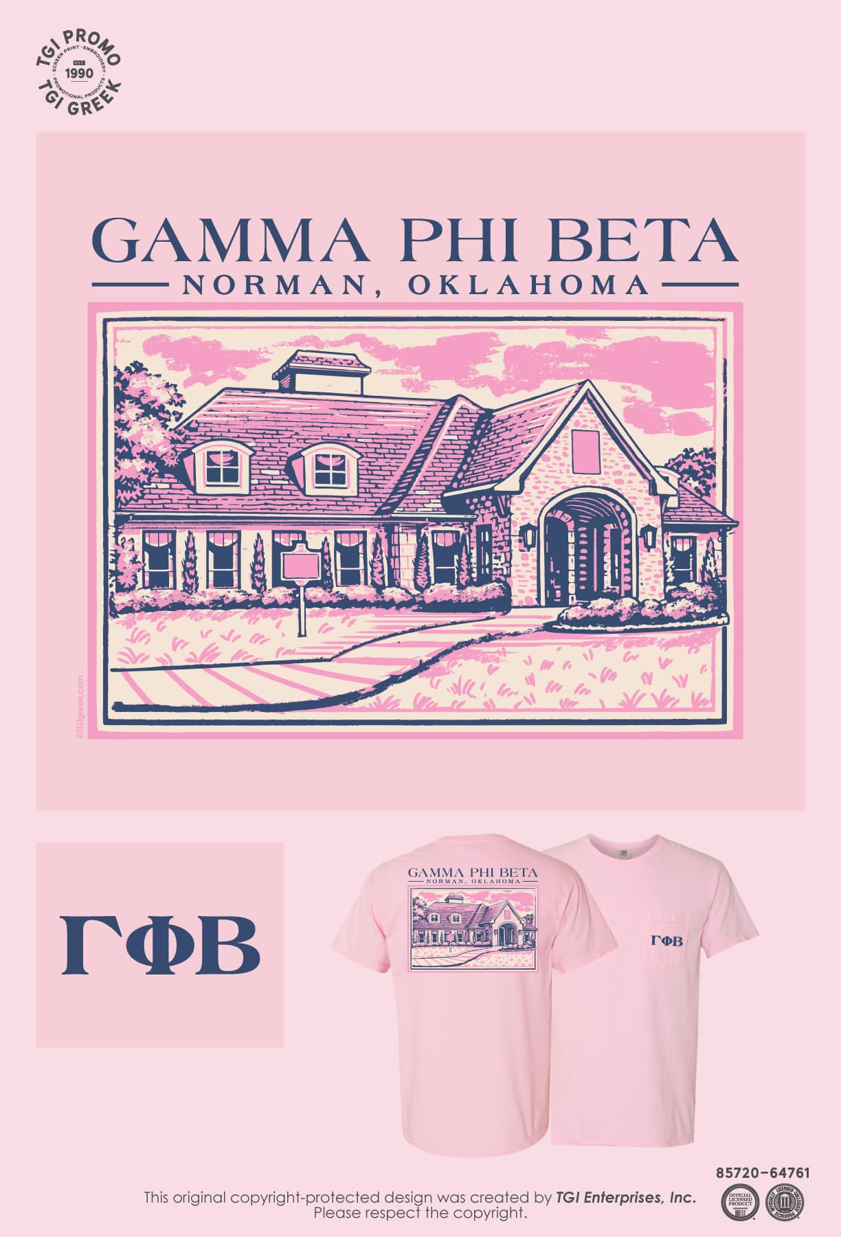 Gamma Phi Beta – OU House Tee