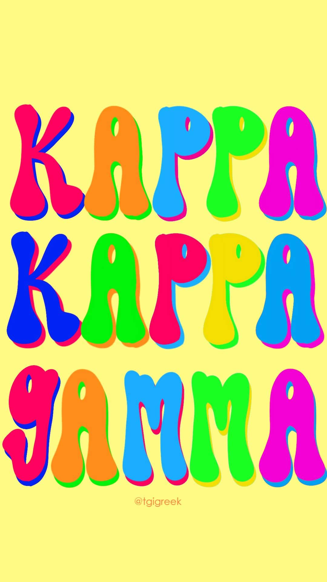 Kappa Kappa Gamma – Bubble Letter
