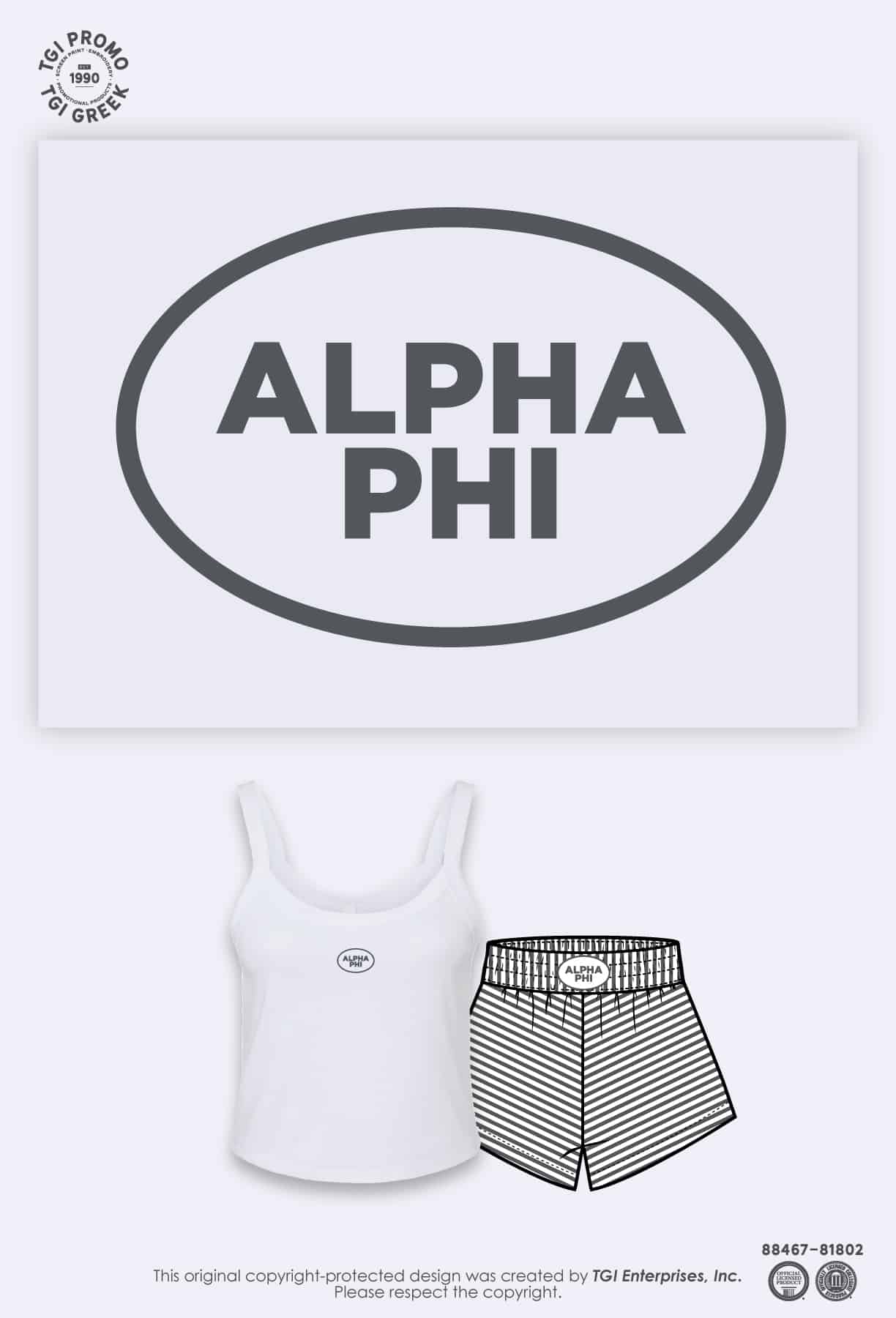 Alpha Phi – TGI Greek Marketing Tank Set