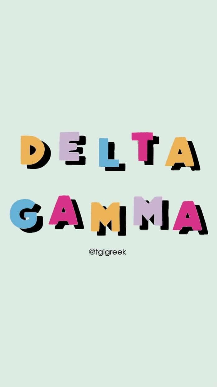 Phone Background – Delta Gamma Blocky Text