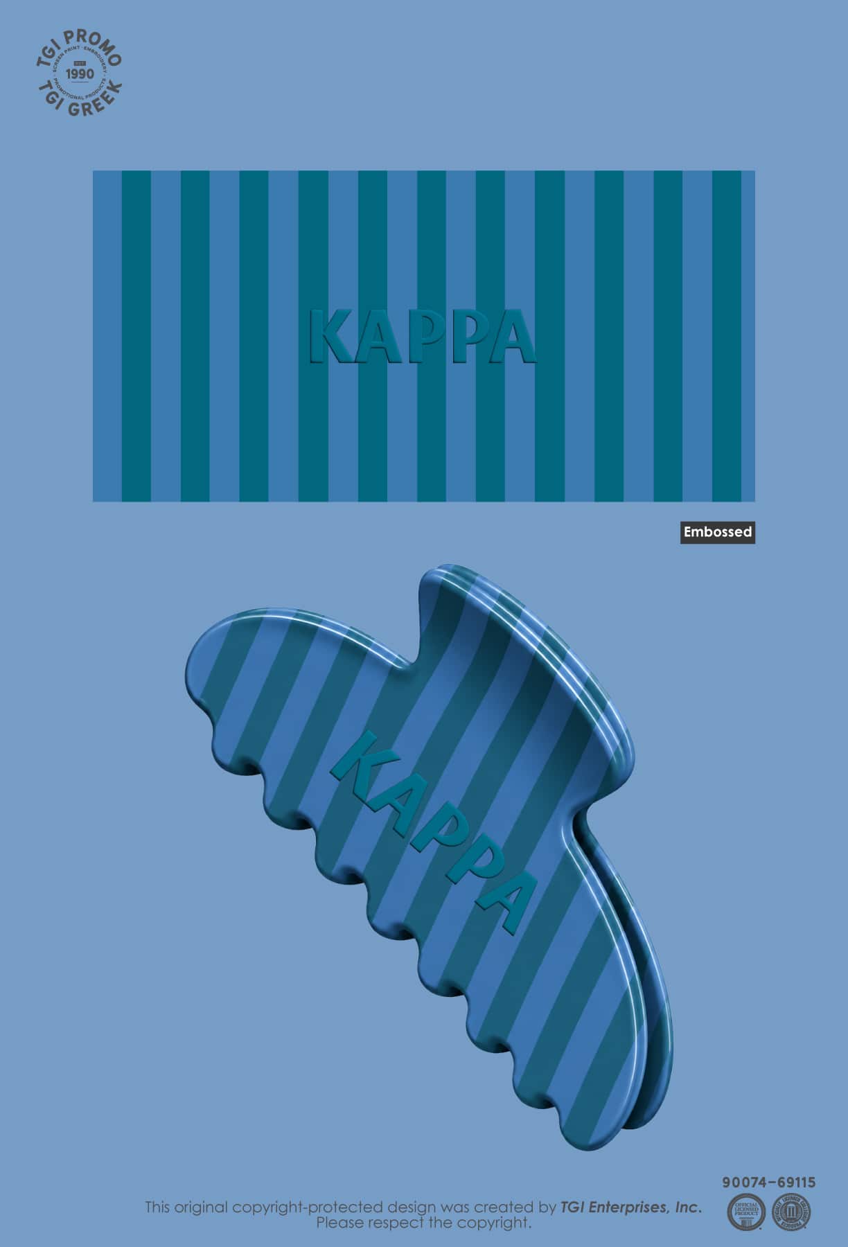 Kappa Kappa Gamma – TGI Greek New Stock Sorority Claw Clip