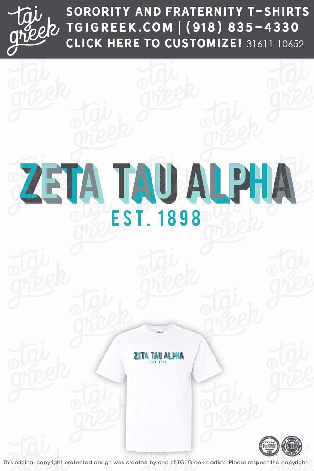TGI – Zeta Tau Alpha Block Text